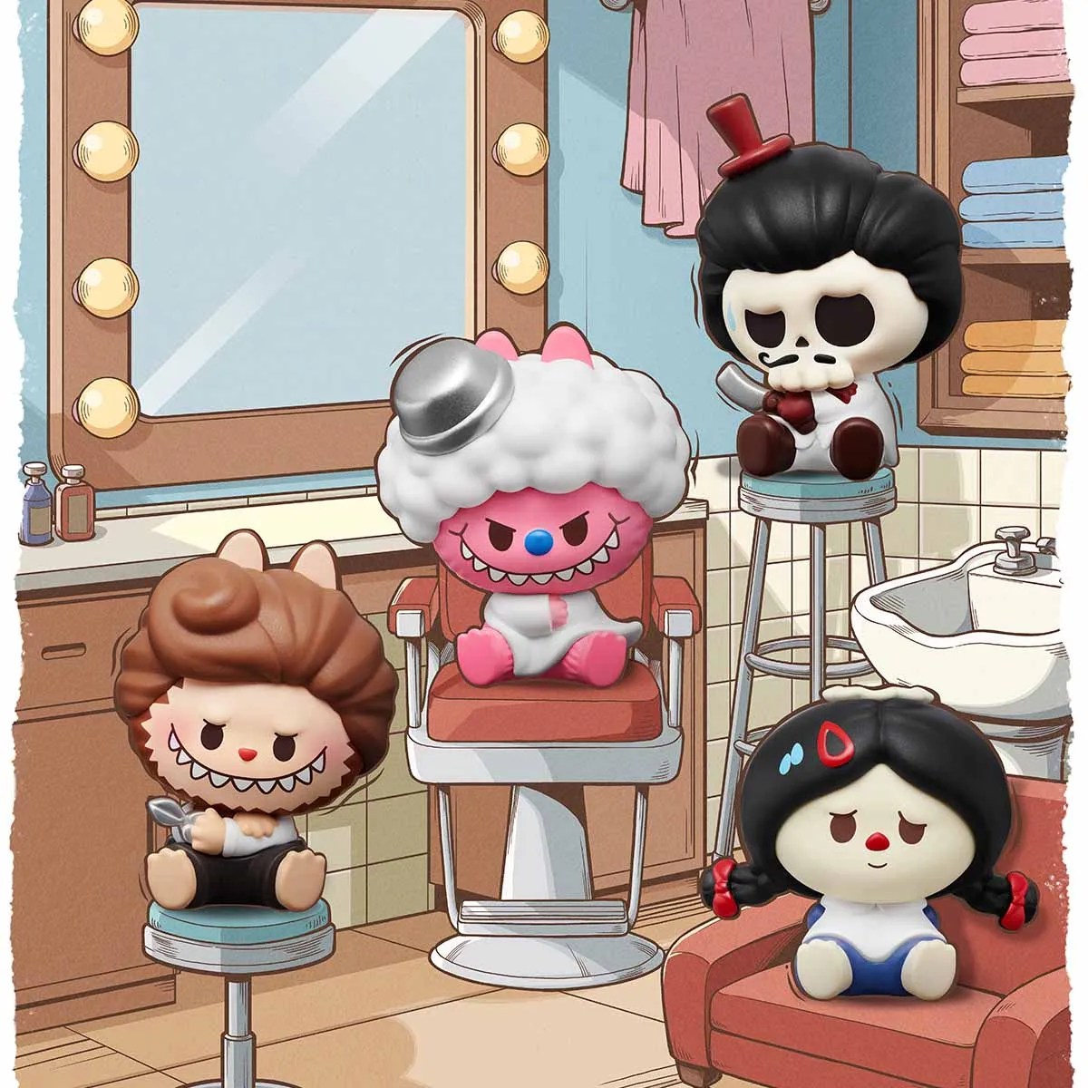 1837. POP BEAN THE MONSTERS Hair Salon Series