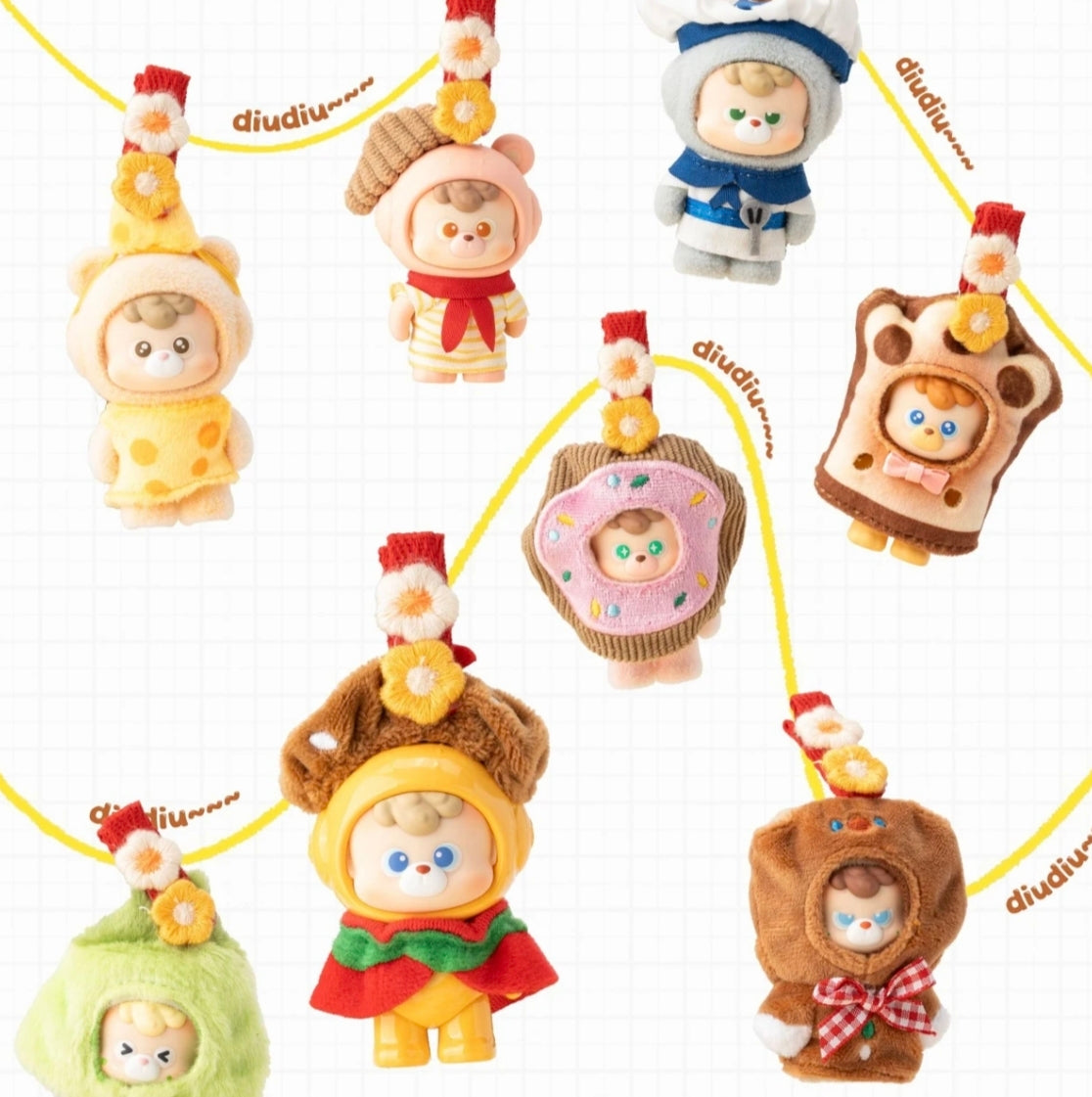 1869. DiuDiu Baby Power Bears Series Plush Blind Box