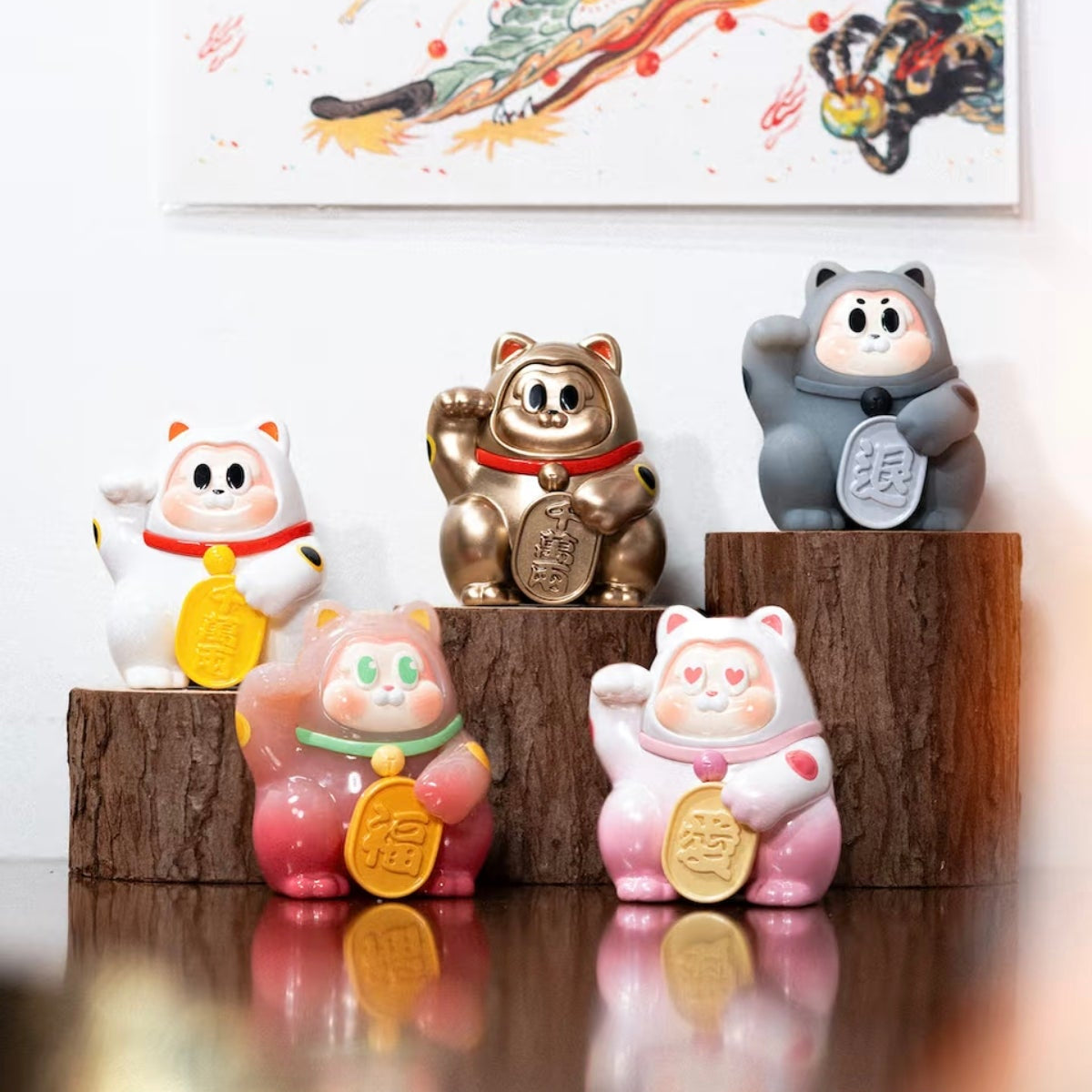 1958. THE SLLO Good Fortune Neko Series Beans Blind Box