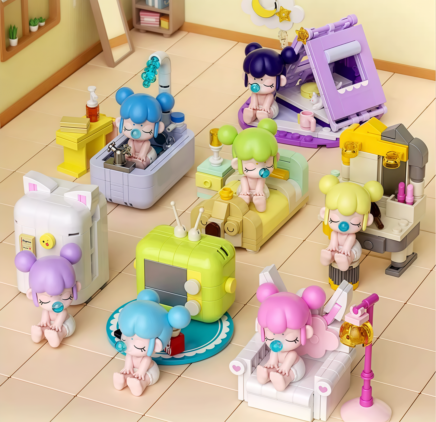 1994. Baby Nanci Home Blocks Series Blind Box