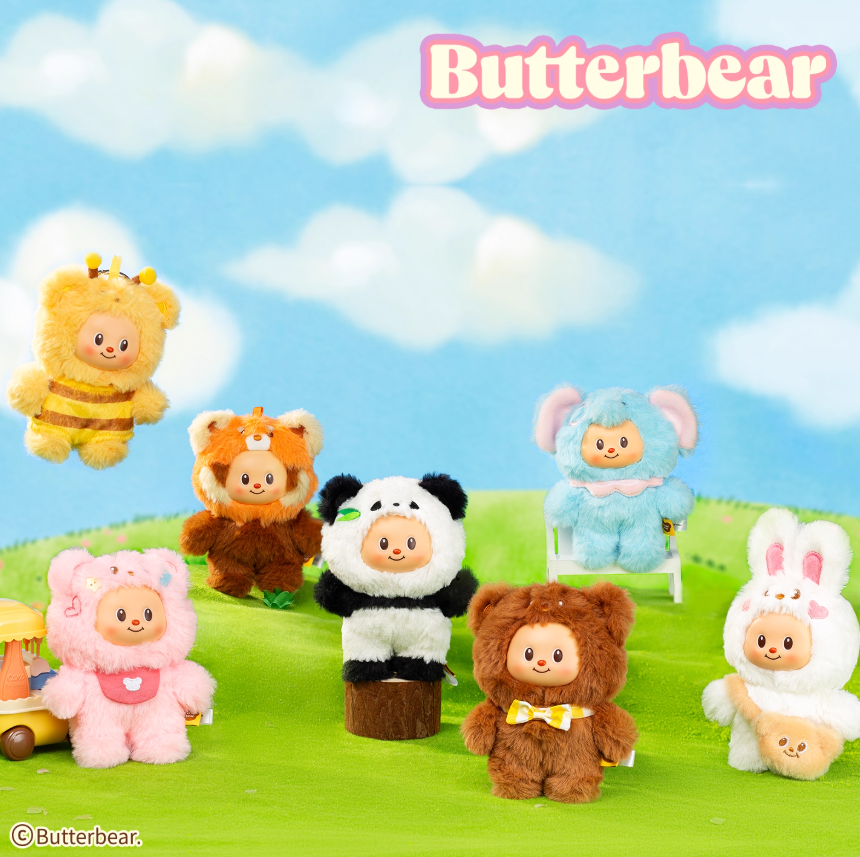 1100. Butter Bear Fluffy Series Plush Blind Box
