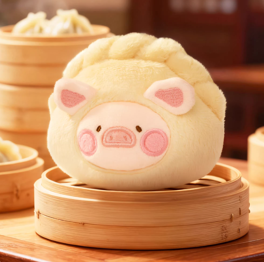 1227. LULU THE PIGGY Dim Sum House Food Hunter Series Plush Keychain Blind Box