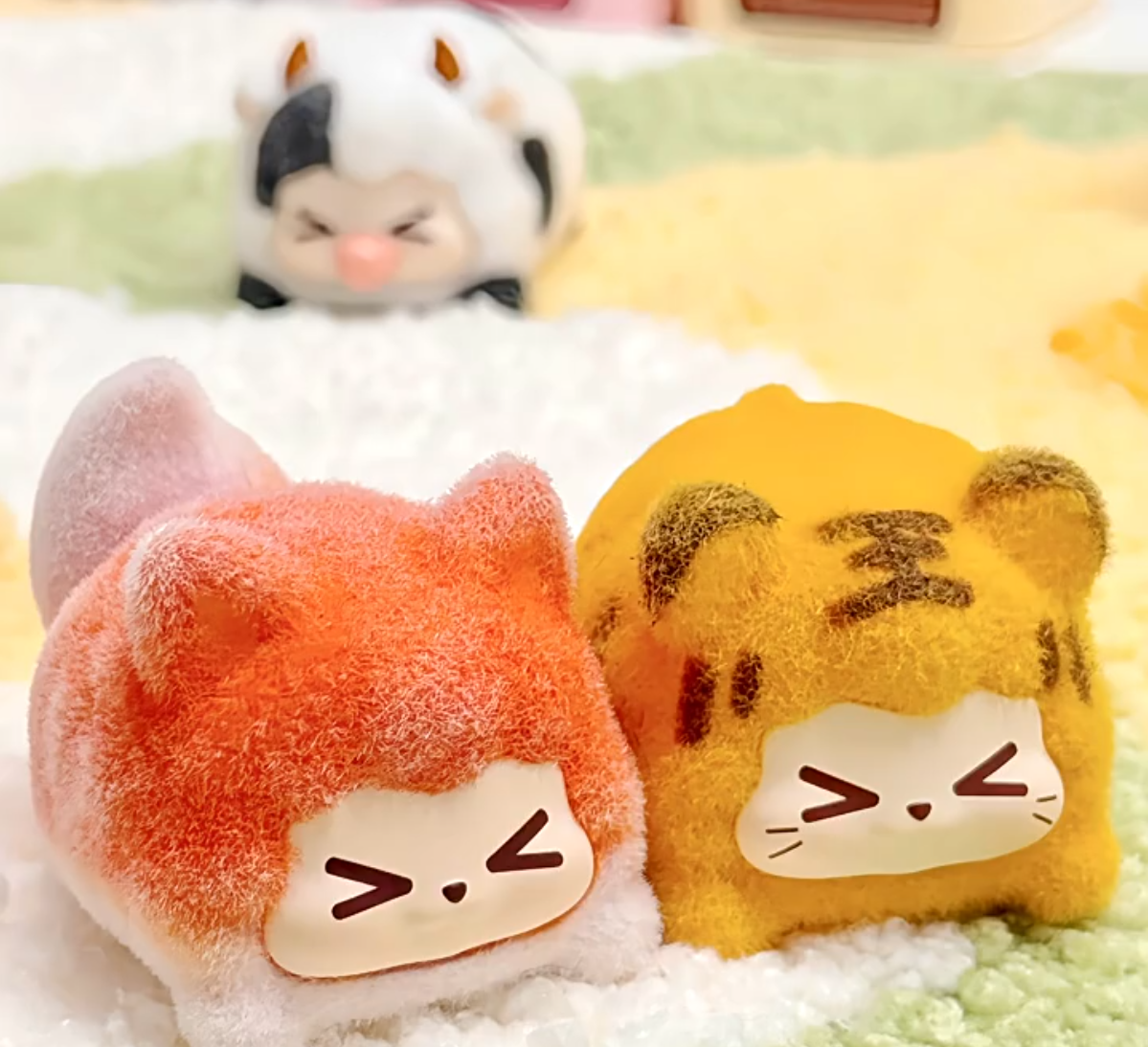 1291. RABBIT KIKI Flocked Baby Animals Series Beans Blind Box