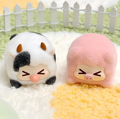 1291. RABBIT KIKI Flocked Baby Animals Series Beans Blind Box