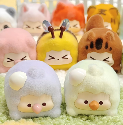 1291. RABBIT KIKI Flocked Baby Animals Series Beans Blind Box