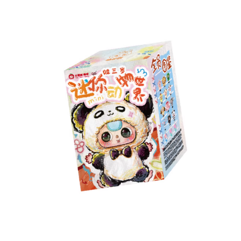 1298. Baby Three Mini Animal World Series Plush Blind Box