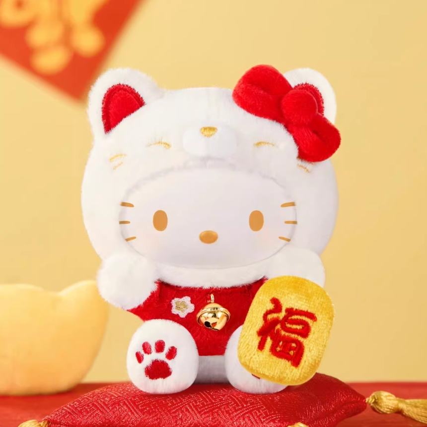 1324. Sanrio Characters Lucky Cat Series Plush Blind Box
