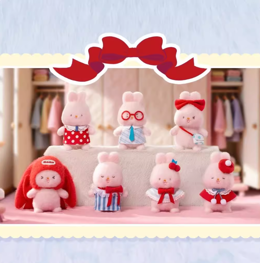 1346. MOMO BUNNY Energetic Wardrobe Series Plush Blind Box
