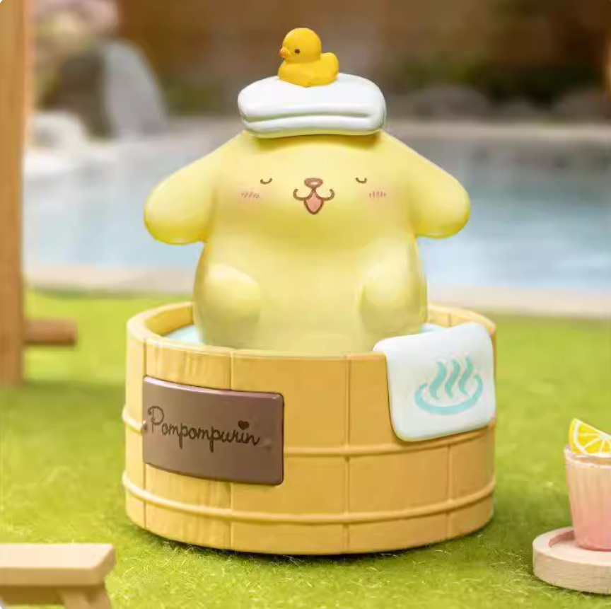 1433. Sanrio Characters Spinning Hot Spring Series Figures Blind Box