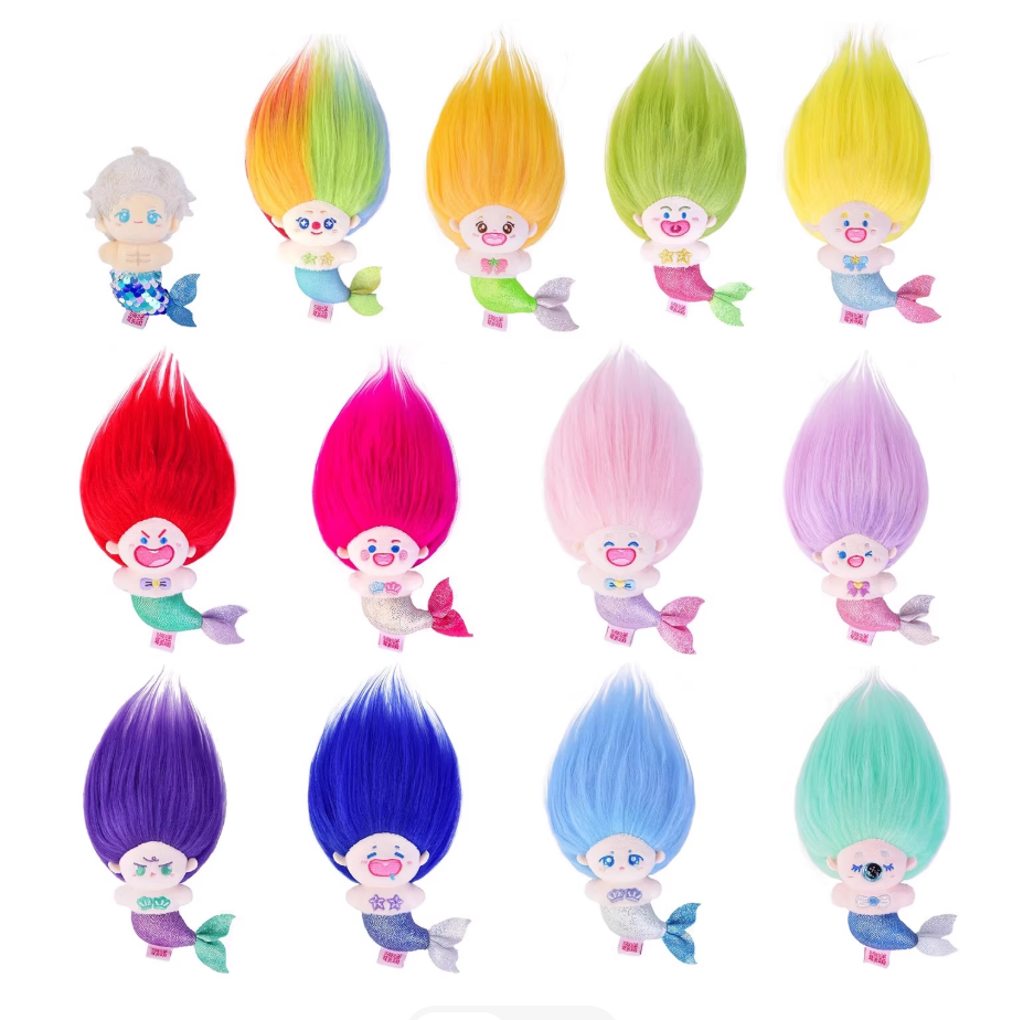 1557. Mermaid Boom Room Series Plush Fridge Magnet Blind Bag