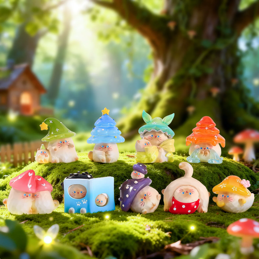 1798. Mushroom Cat Emotional Forest Series Beans Blind Box