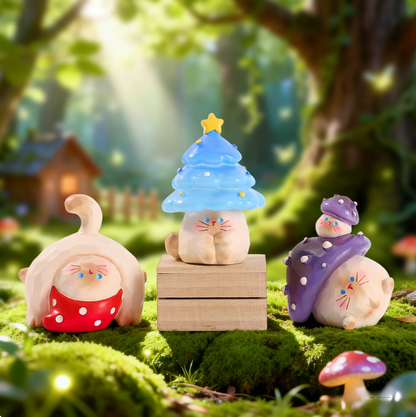 1798. Mushroom Cat Emotional Forest Series Beans Blind Box
