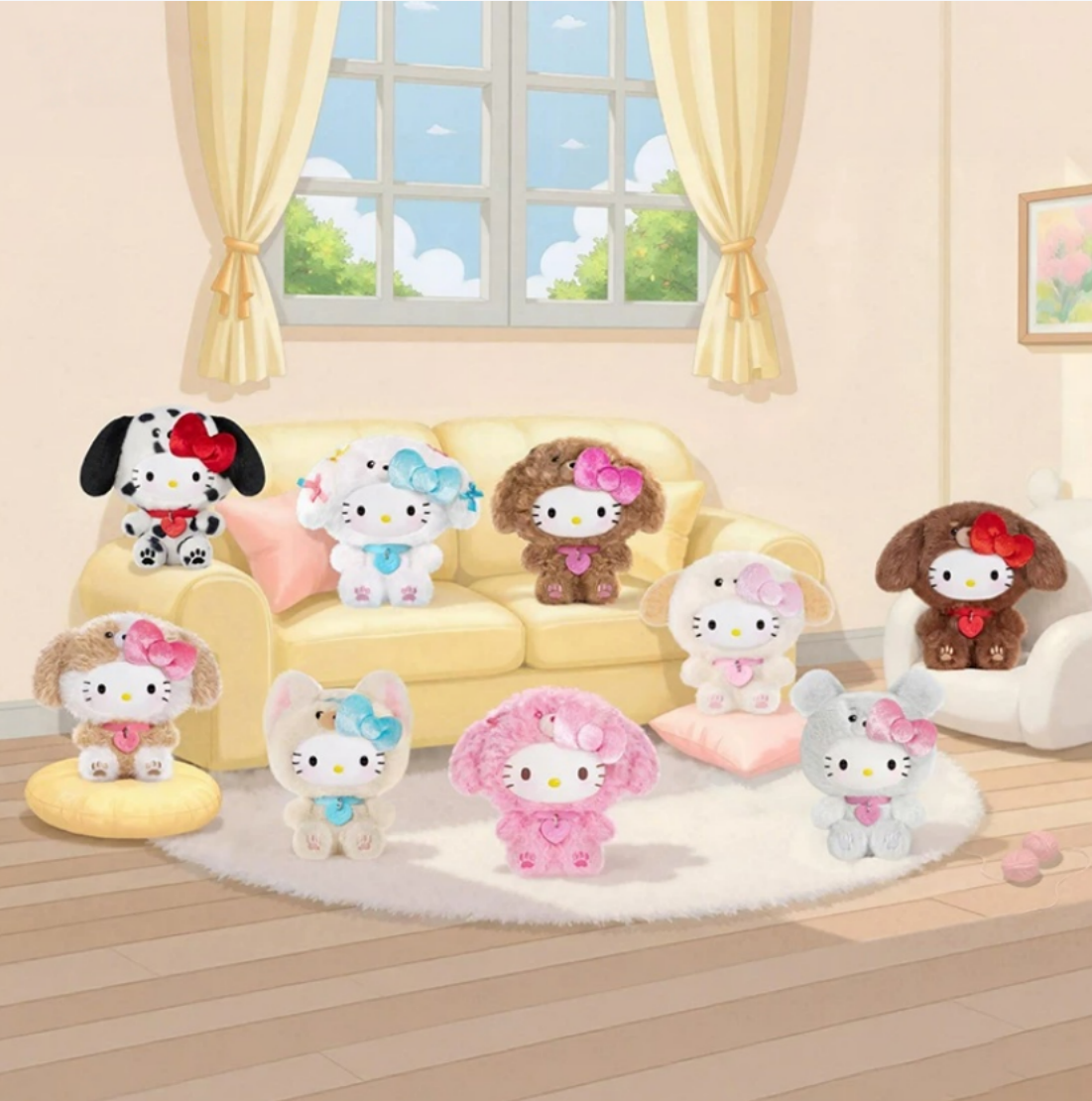 1801. HK Puppy Party Series Plush Blind Box
