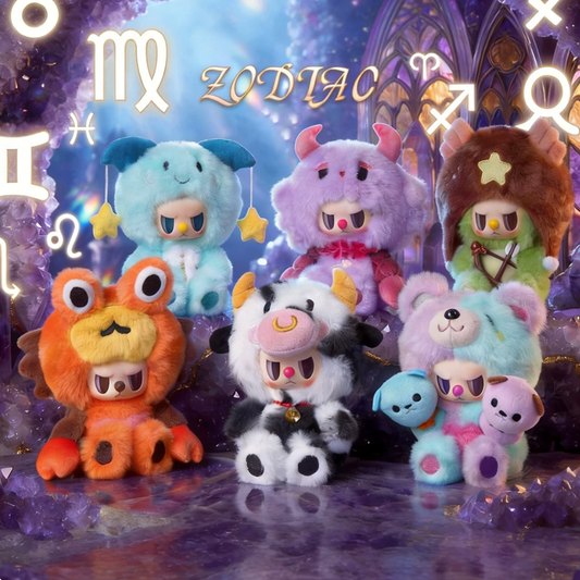 1845. REBEL BEAR Zodiac Series Plush Blind Box