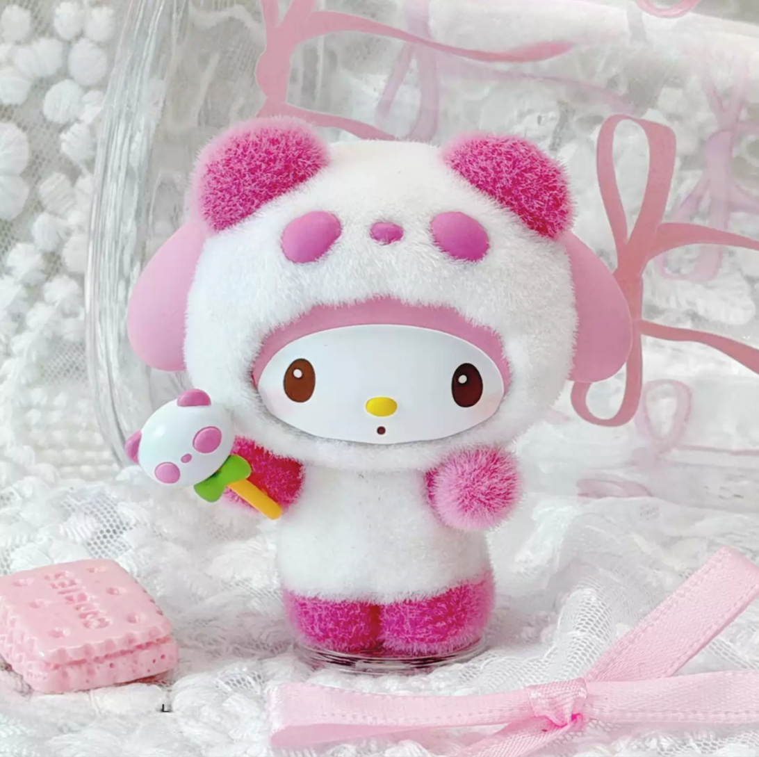 1852. SANRIO CHARACTERS Colorful Panda Series Figures Blind Box