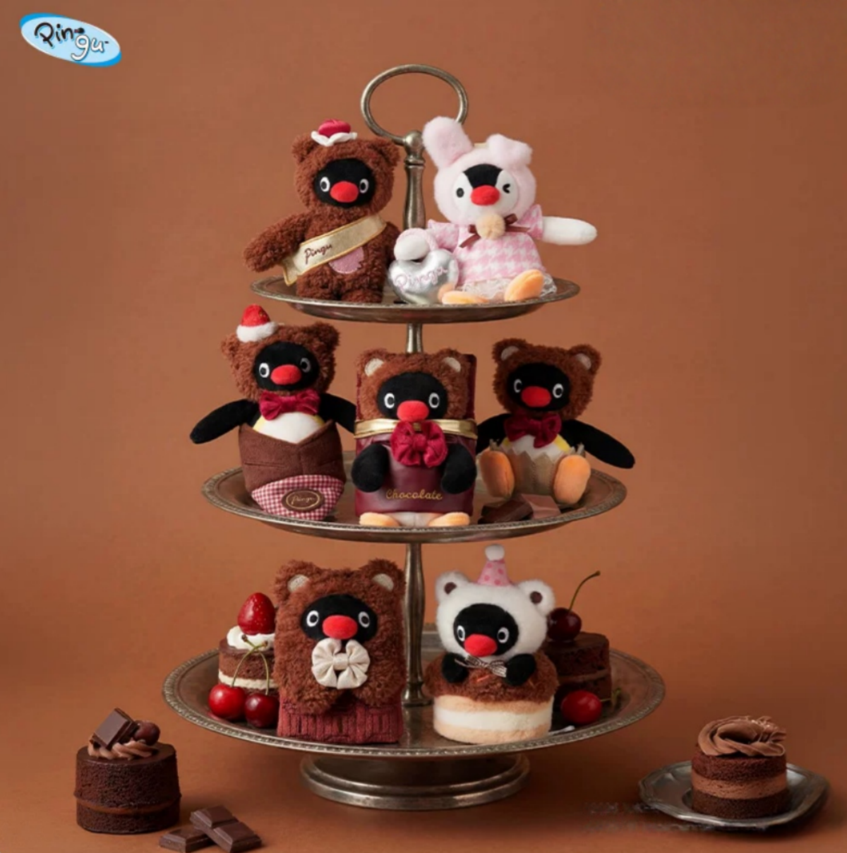 1862. Pingu Chocolate Season Afternoon Tea Series Scented Plush Blind Box