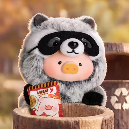 2012. LULU THE PIGGY Animal Party 2 Crispy Noodle Thief Raccoon Lu Plush Pendant