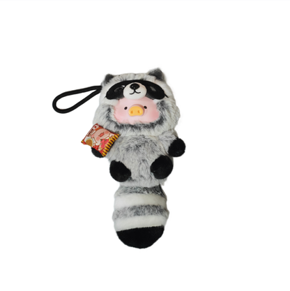 2012. LULU THE PIGGY Animal Party 2 Crispy Noodle Thief Raccoon Lu Plush Pendant