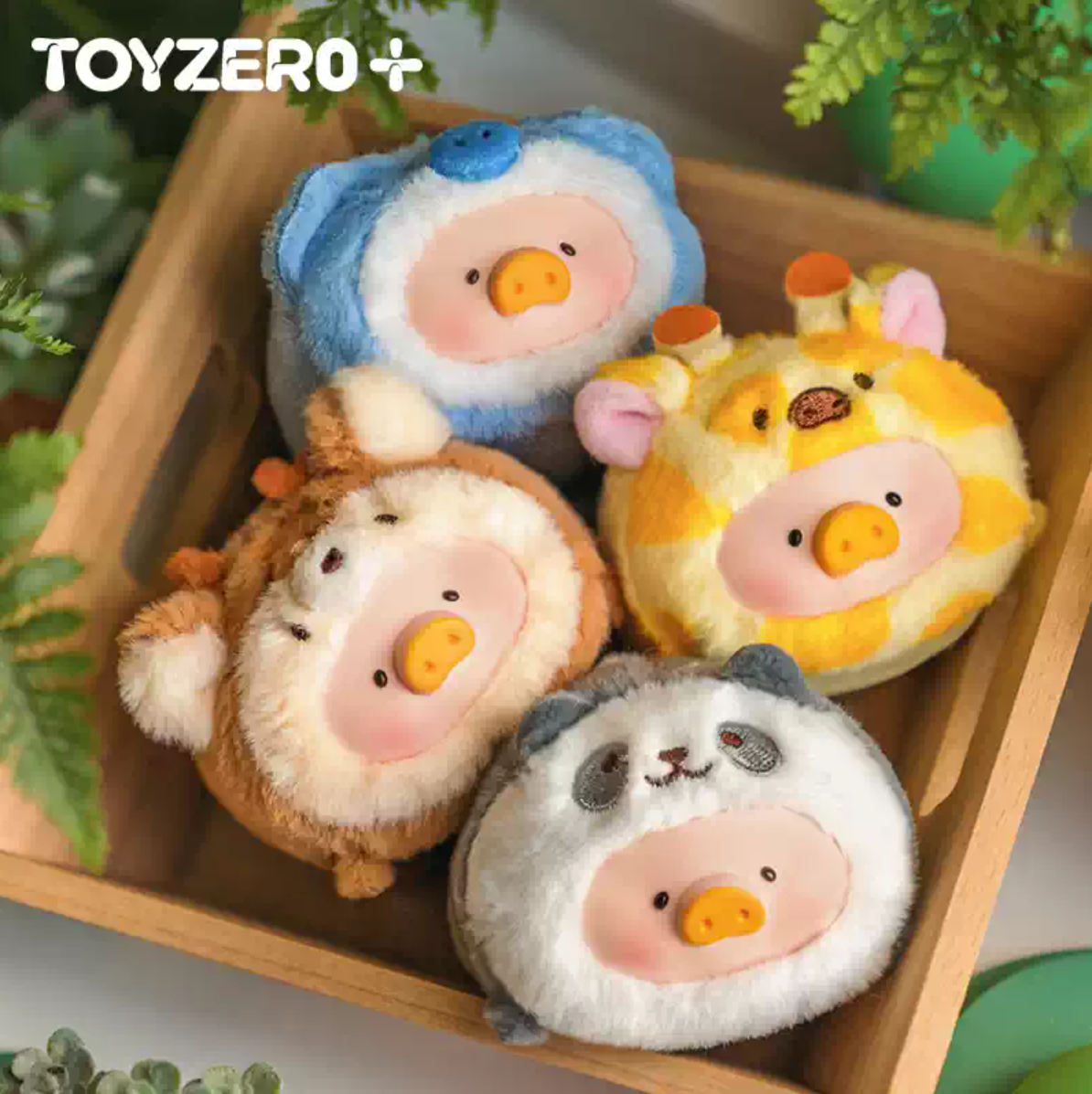 2045. LULU THE PIGGY Animal Party V2 Stick Together Series Plush Keychain Blind Box