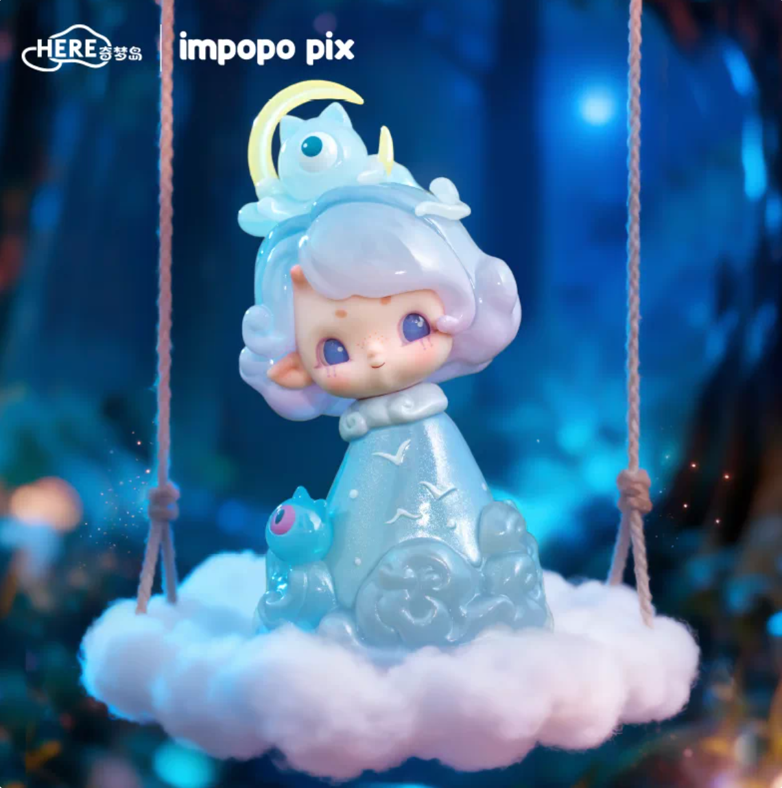 2084. IMPOPO PIX Whisper In Night Series Figures Blind Box
