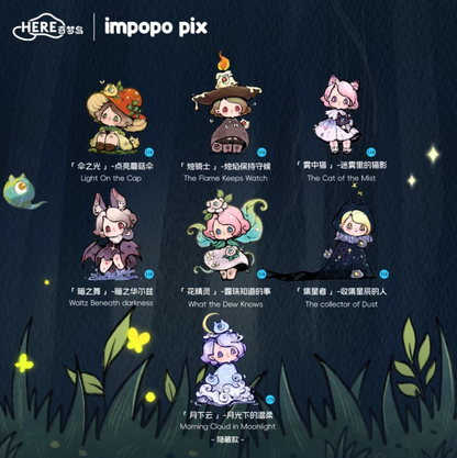 2084. IMPOPO PIX Whisper In Night Series Figures Blind Box