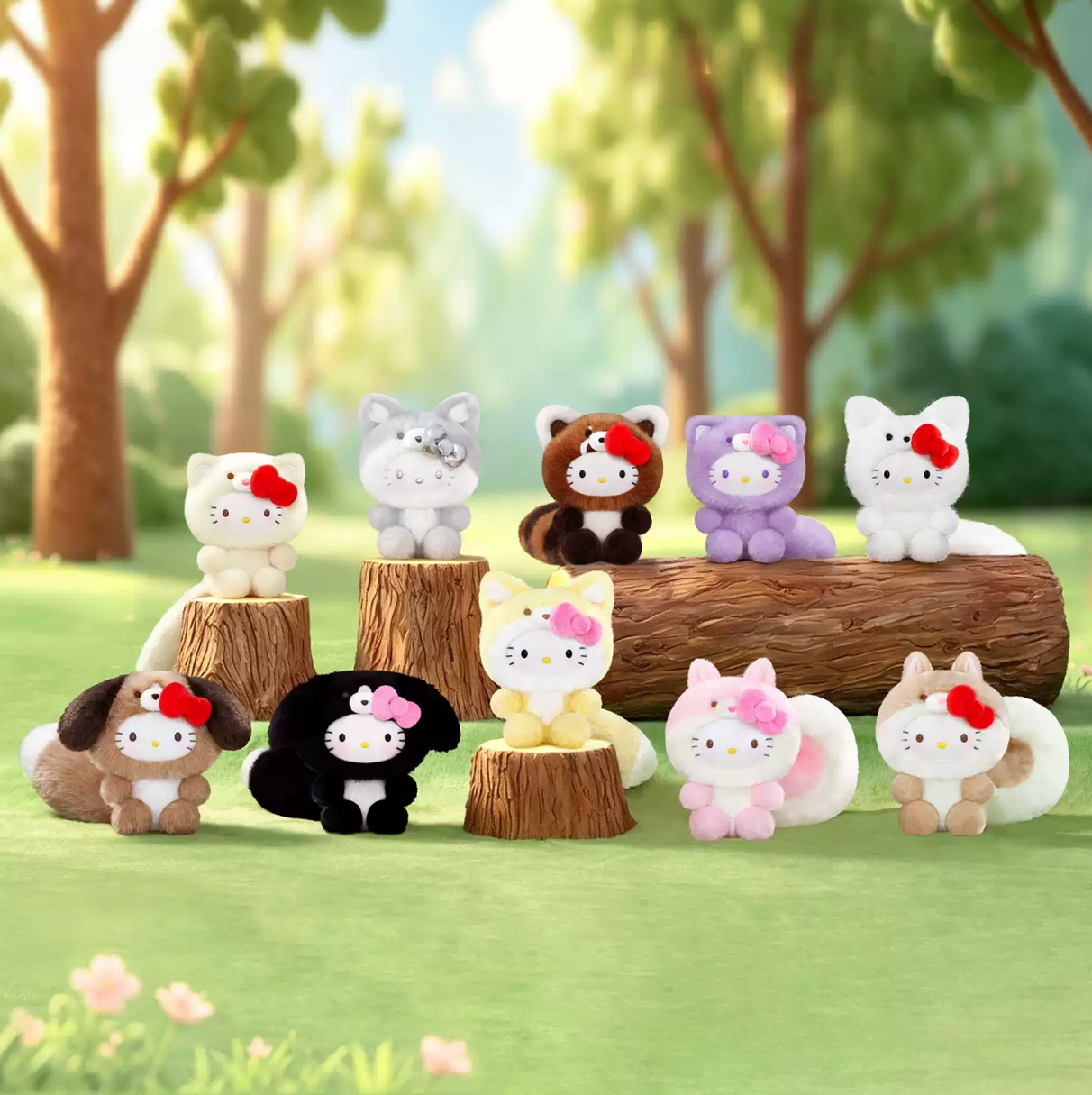 2108. Hello Kitty Healing Forest Series Plush Pendant Blind Box