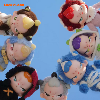 2257. Kooie Clumsy Pranks Series Plush Pendant Blind Box
