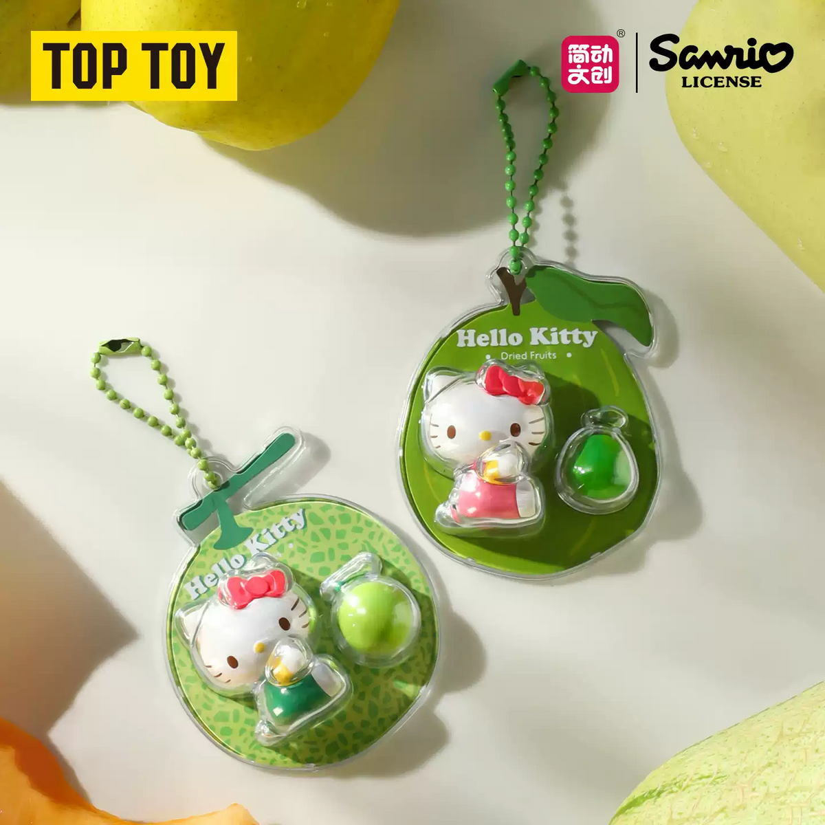 2126. Hello Kitty Sweet Fruit Story Series Tiny Hanging Card Beans Blind Box