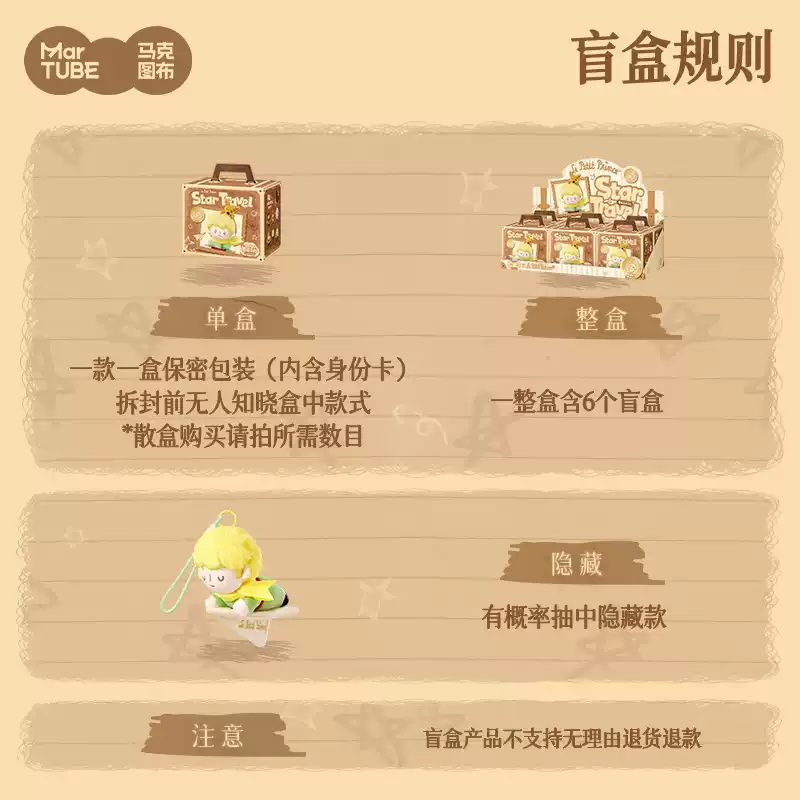 2240. The Little Prince Star Travel Series Plush Blind Box