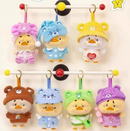 918. Upset Duck x Carebear Sleeping Bear Series Plush Blind Box